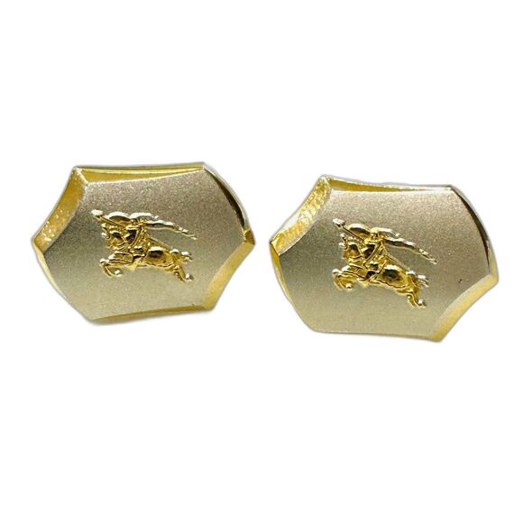 Burberry Vintage Two-Toned Cuff Links in Gold and Silver - Rare - Picture 1 of 13